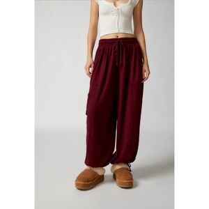 Urban Outfitters/Out From Under BouncePlush Cabot Jogger Pants Maroon Large